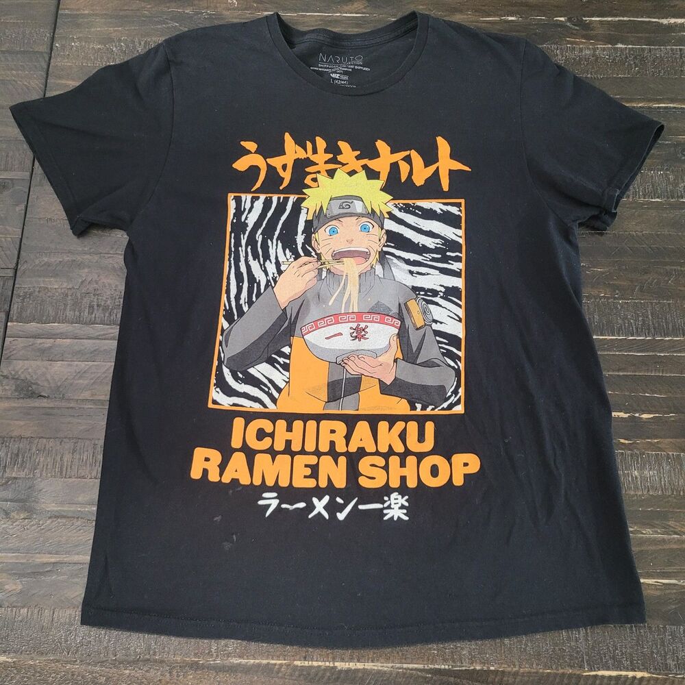 Naruto Shippuden Ichiraku Ramen Graphic Tee Anime Shirt Size Youth L